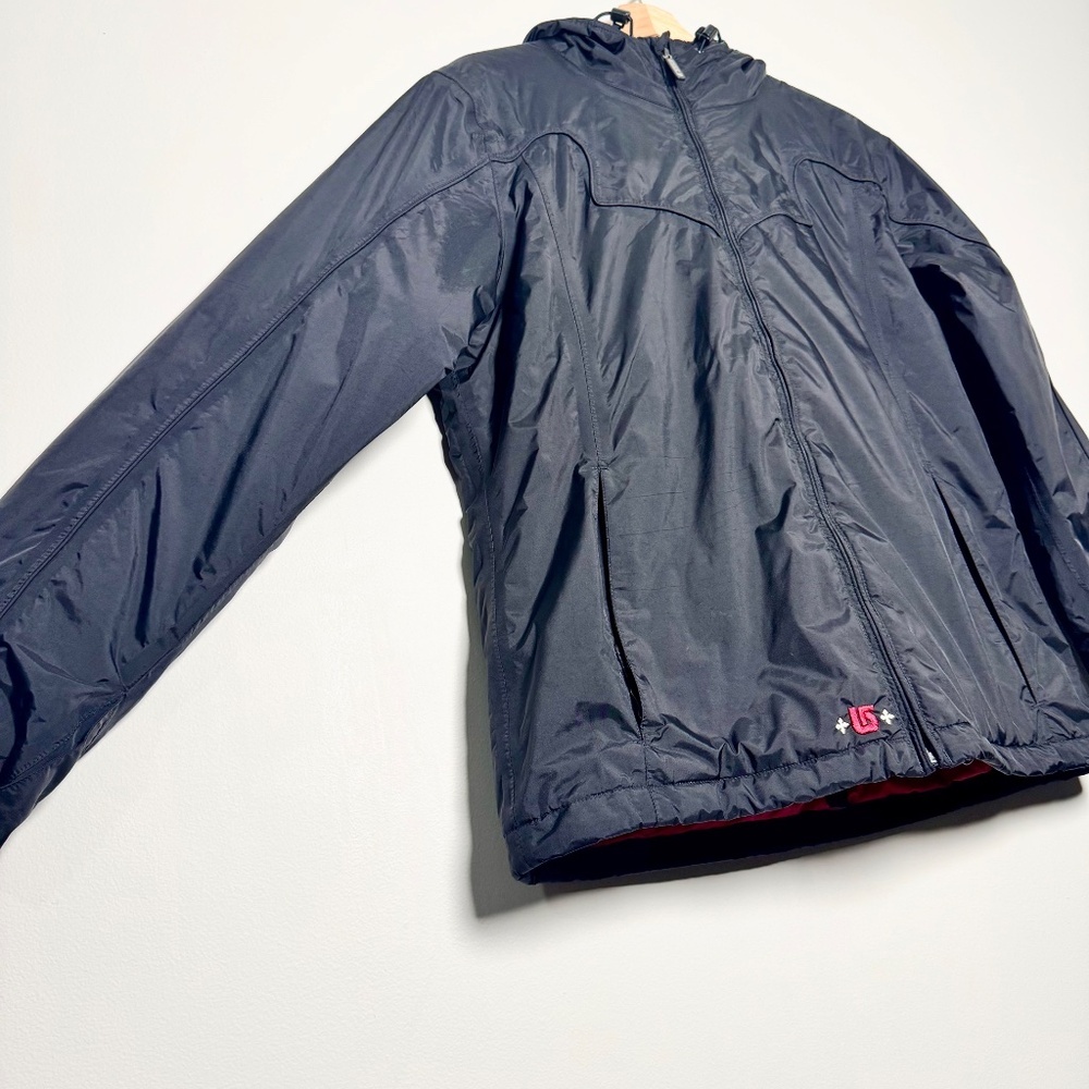 Vintage Burton Snow Jacket Full Zip in Black w/Red Accents Sz M